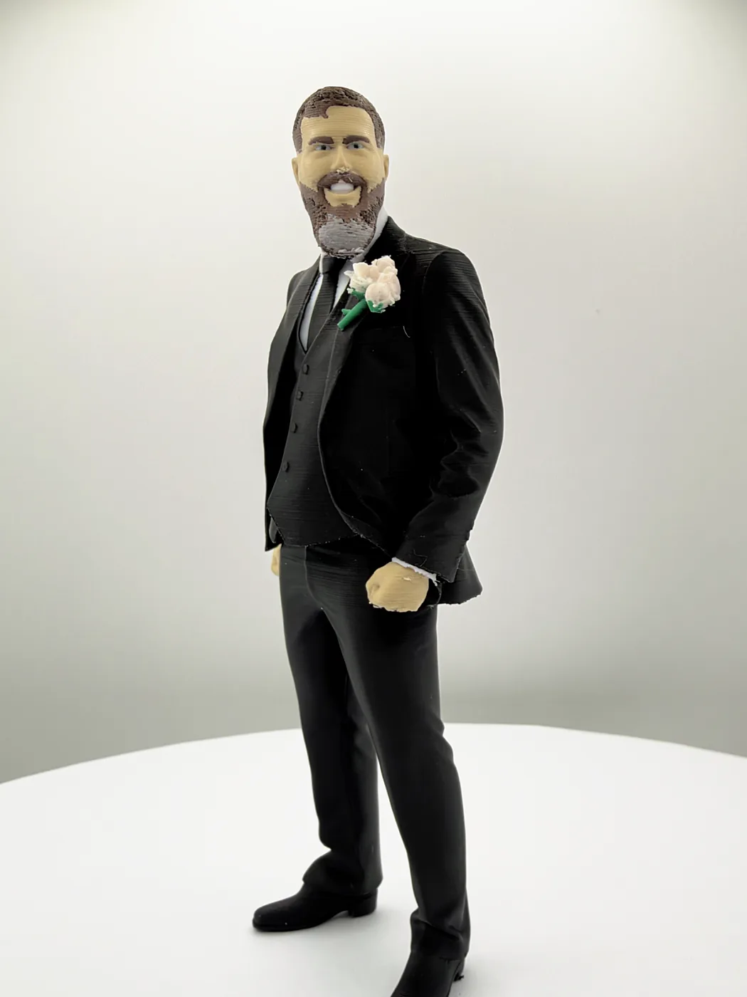 The groom as a 3D model